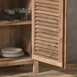 Nkuku IBO Reclaimed Wooden Slatted Sideboard